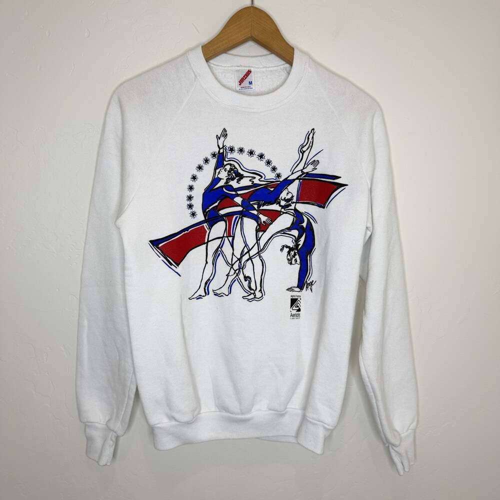 Vintage Alpha Factor Aerials Gymnastics Jerzees Sweatshirt Womens Medium USA
